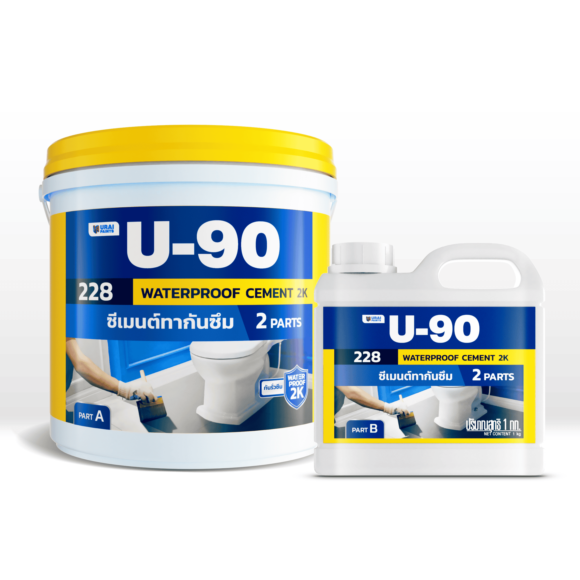 U-90 วอเตอร์พรูฟ ซีเมนต์กันซึม (ระบบ 2 ส่วน) เบอร์ U-228-image